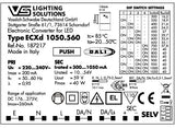 VOSSLOH-SCHWABE 40W 350-1050mA 10–54V IP20 DALI CC LED DRIVER POWER SUPPLY